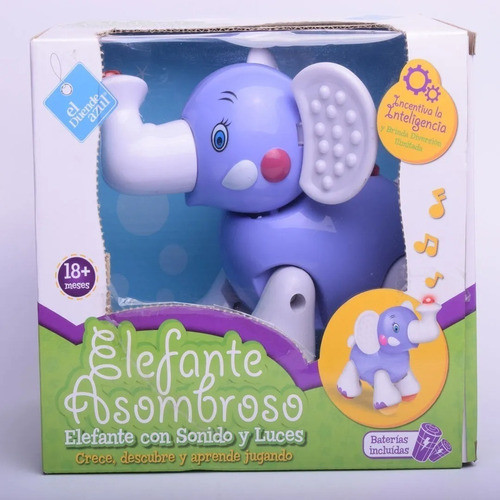 Elefante Arrastre Musical Asombroso Bebé Dumbo El Duende Azl 0