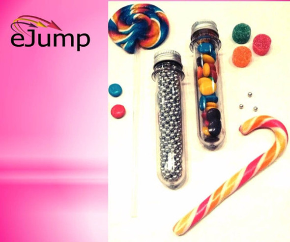 50 Tubos Golosinero 15cm Tapa Metálica Souvenir Cumple Candy 1