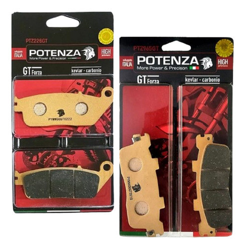 Kit Pastilha Freio D + T Kymco Downtown 300i Potenza 226 965 0