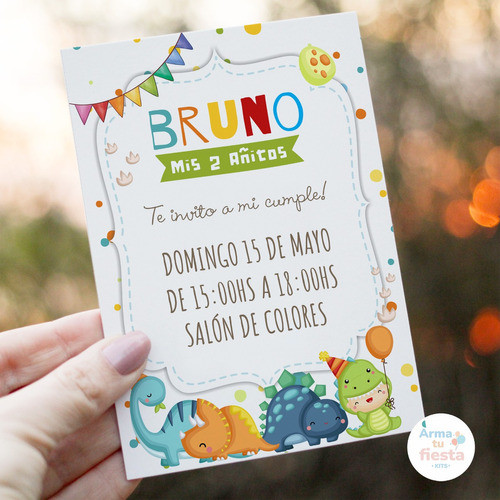 Kit Imprimible Dinosaurios Bebé Personalizado 1