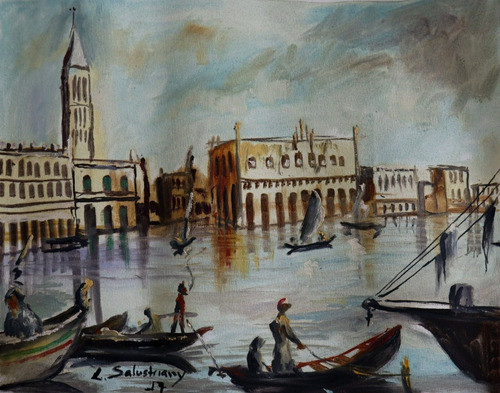Quadro Pintura Óleo Sobre Tela 30x40 Marinha 0