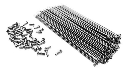 Juego Set 36 Rayos Moto Con Niples 4 X 195 Mm Guerrero 0