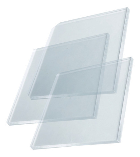 3 Placas Acrílico Cristal Transparente 100cm X 60cm 5mm 0