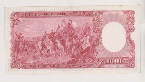 Billete Argentina 10000 $ Bottero 2186 Año 1962 Excelente++ 1