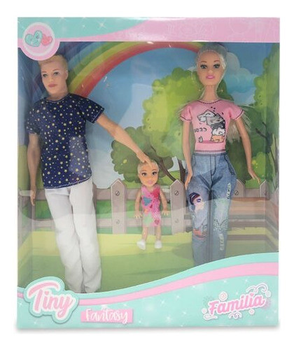 Muñeca Tiny Fantasy Con Su Familia Jugueteria El Pehuen 1