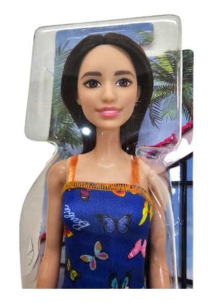 Muñeca Barbie Vestido Azul Basica Mattel Original 1 Muñeca Barbie Vestido Azul Basica Mattel Original 1