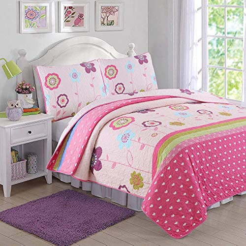 Little Heart Garden Flowers Juego De Ropa De Cama De 2 Pieza 0