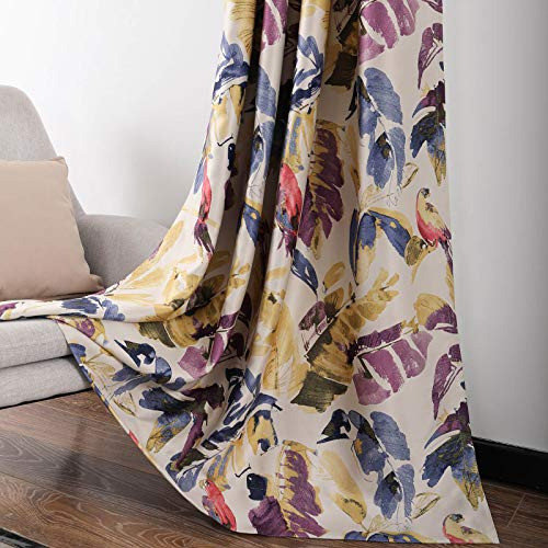 Leeva Cortinas Opacas Para Puerta Corredera, Impresin Abstr 1