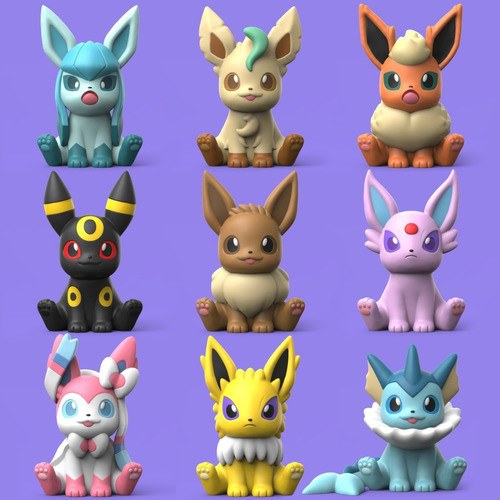 Kit 9 Pokemones - Todas Las Evoluciones De Eevee 1