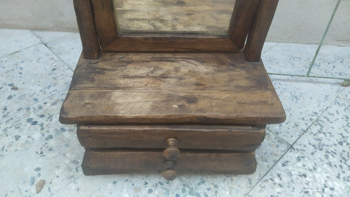 Alajero Madera Para Aros Collares Con Espejo Y Cajones 1