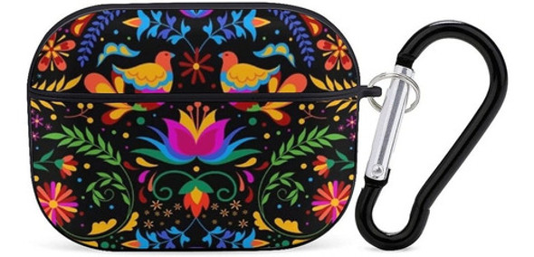 Funda Protectora Para AirPods Con Diseno Floral Mexicano 0