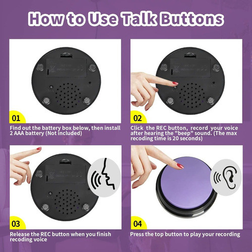Boton Para Perros Repetidor Sonido Entrenamiento Talking Dog 1