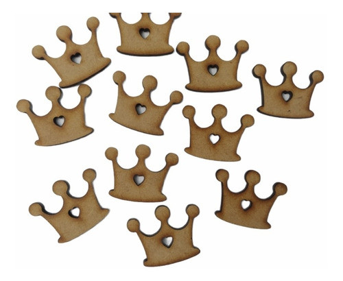 30 Coronas Con Corazon 7cm De Ancho Fibrofacil  Formas 0