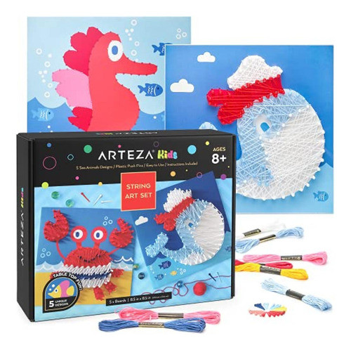 Kit De Arte Cuadro Con Hilos String Animales Del Oceano 0