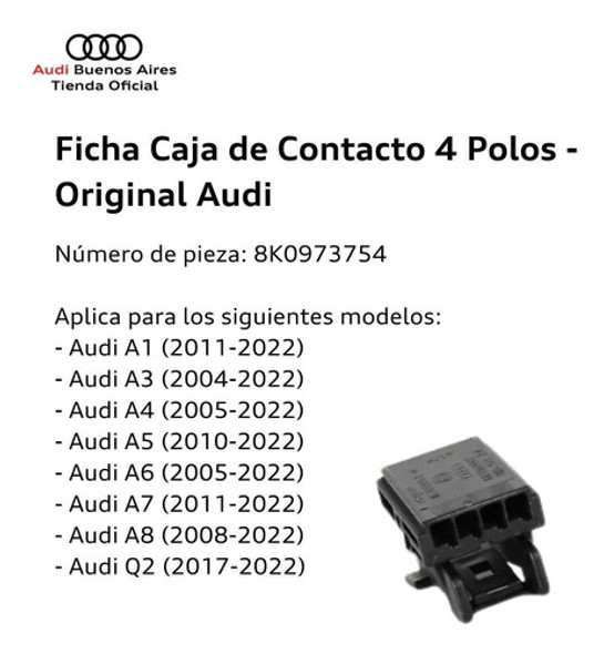 Ficha De Caja De Contacto Audi A3 2004 Al 2018 1