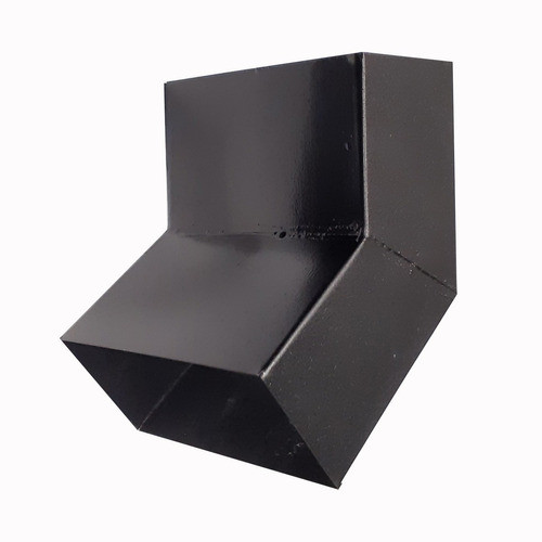Codo Agua Rectangular 2x4 Negro 5x10 Cms 45 Grados Frente 0