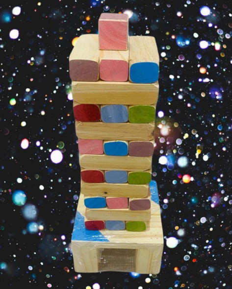 Jenga Grande 33 Piezas Dado + Banquito + Colores Sheli 0002 1