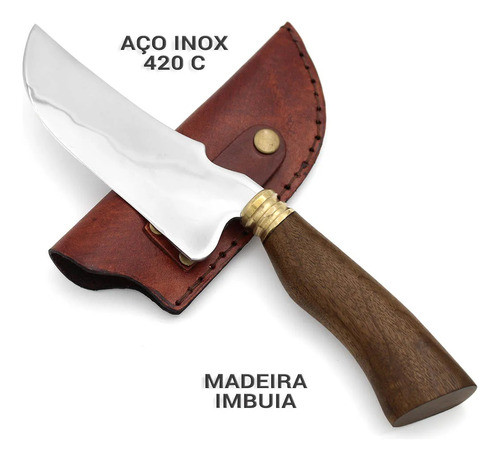 Faca Coreadeira 6'' Holder Aço Inox Cabo Madeira Imbuia 1