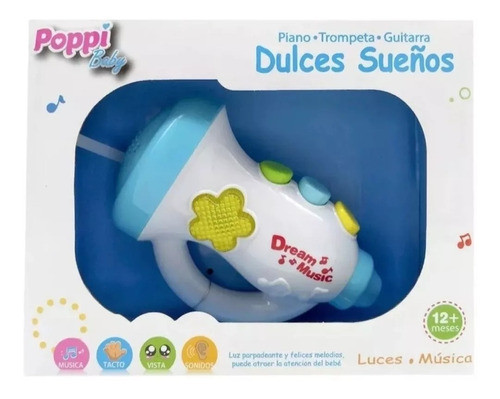 Trompeta Musical Con Luz Y Sonido Para Bebe Poppi Wd3614 0