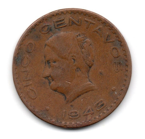 Mexico Moneda 5 Centavos Año 1943 Km#424 0
