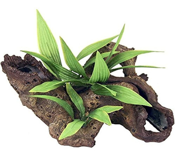 Ambientes Exoticos Madera Mopani Con Plantas De Estilo Seda 0