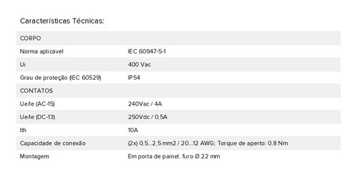Seletora Com Retencao 2 Posicoes 1na 1