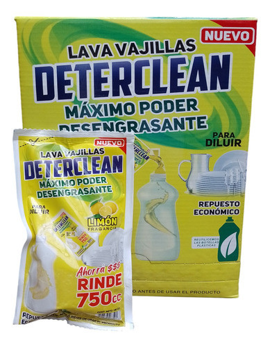 Detergente Lava Vajillas Limón Smart Clean 15 Sobres 1