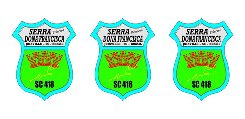 3 Adesivos Serra Dona Francisca - Joinville Sc - F Grátis 0