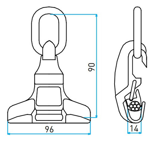 Morza De Suspension Pks-10cf P/ Cable Preensamblado  Lct 1