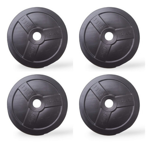 Discos 5 Kg X 4 Unidades Pesas 28 Mm Gimnasio Entrenamiento 0