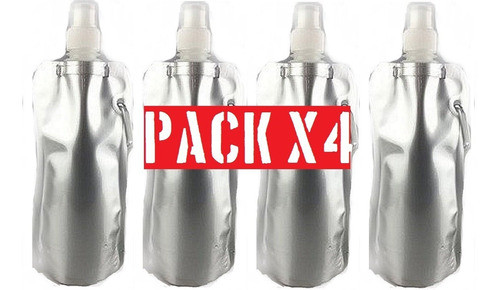 Botella Hidratación Pack X4 Waterflex Maraton Recital Vcresp 0