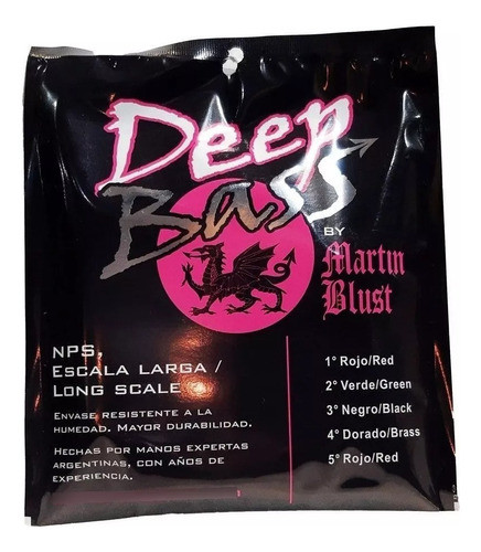 Encordado Cuerdas De Bajo Martin Blust M400 Calibre 045-105 1