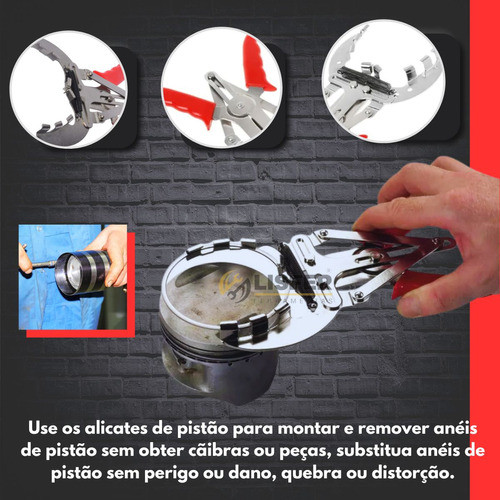 Alicate Para Anéis De Pistão (40-100mm) - Lisfer Lf-0208 1