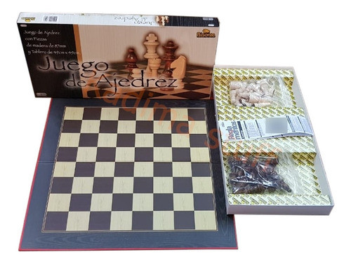 Ajedrez Profesional 49x49 Piezas De Madera De 87mm Bisonte 1