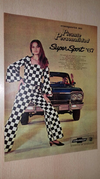 P53 Clipping Antigua Publicidad Auto Chevrolet Sp Año 1967 0