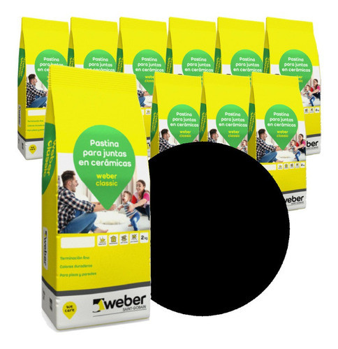 Pack De 10 Unidades Pastinas Classic Weber Color Negro 0
