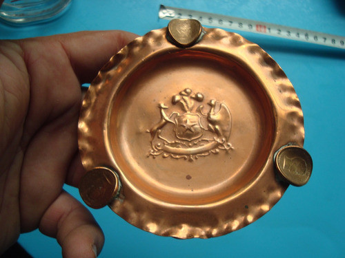 Antiguo Cenicero De Cobre 1