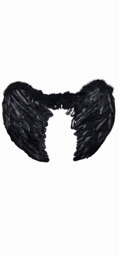 Ala De Plumas Nergras Grandes 50 X 60 Cm - Ángel Negro 1