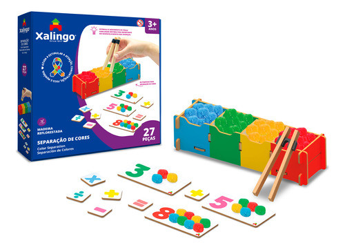 Juego De Mesa Separación De Colores, 27 Piezas De Madera, Xa 0