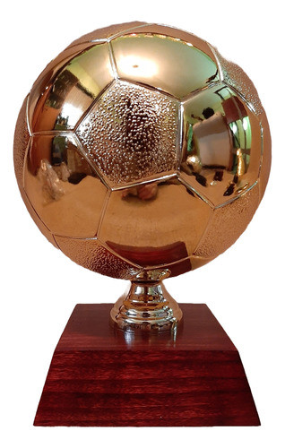 Trofeo Balón De Oro Plástico Pelota Fútbol Handball Bm 21cm 0