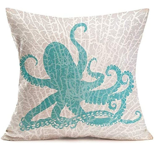 Royalours Throw Pillow Covers Ocean Marine Animal Fundas Dec 0