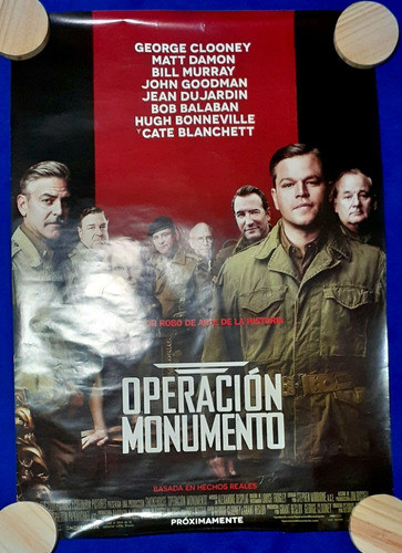 The Monument's Men - Poster Afiche Original De Cine 100x70 0