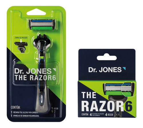 Aparelho De Barbear The Razor6 + 4 Recargas Dr. Jones 0