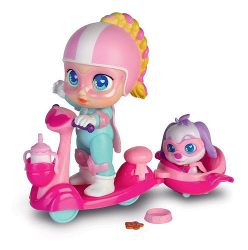 Muñeca Super Cute Regi Con Scooter Y Mascota Sharif Express 1