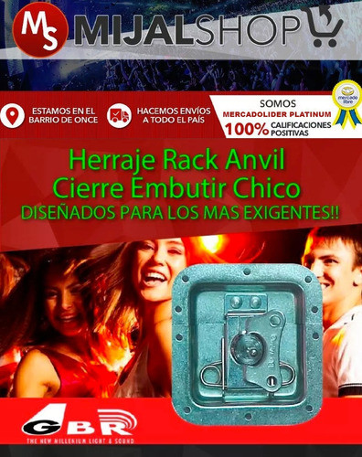 Cierre Embutir Chico Herraje Rack Anvil 105 X 102 Mm Mjs 1