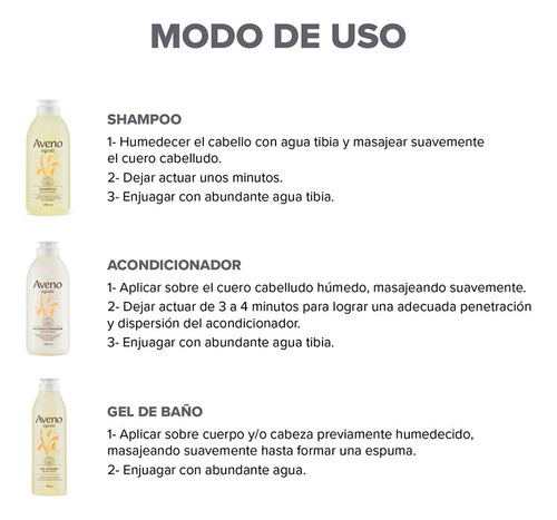 Aveno Set Completo Infantil Gel + Shampoo + Acondicionador 1