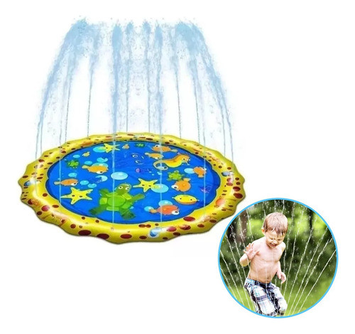 Alfombra De Agua Pulverizada Niños Bebes Inflable Verano 0