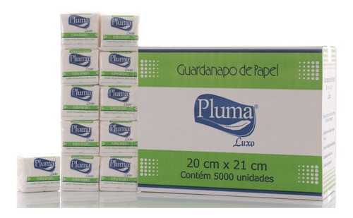 Guardanapo Papel Pluma Luxo 20 X 21 Cx C/ 5000 Unid 0