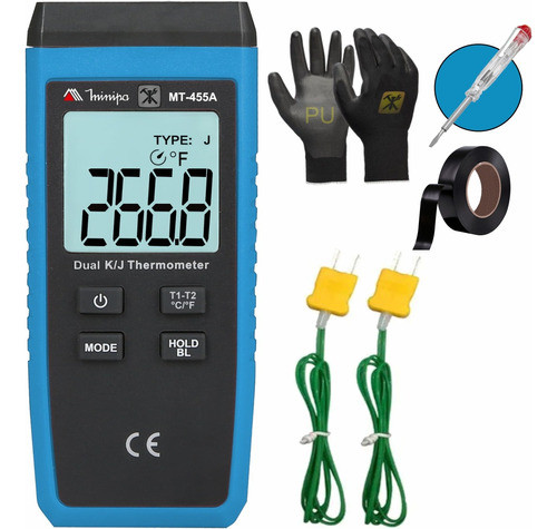 Termômetro Digital Interno/externo Mt-455a Minipa Com Kit 0