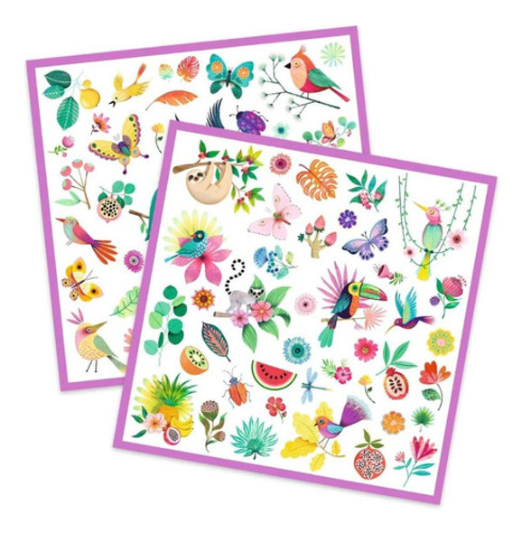 Stickers Paraíso Animales Flores Djeco 160 Unidades +4 Años 1